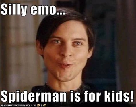 peter parker emo meme.